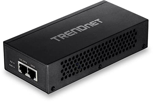 TRENDnet TPE-117GI Gigabit Ultra PoE+ Injektor, Volle Duplex Gigabit Geschwindigkeit, 100 m Netzwerk Reichweite, Plug & Play von TRENDnet