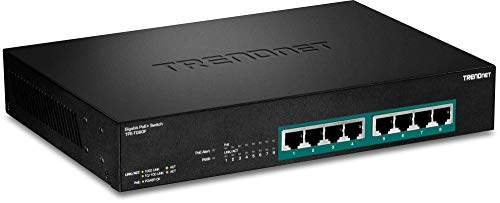 TRENDnet TPE-TG80F | 8-Port Gigabit | Full Power Poe+ Switch | 240 W |Power Budget |16 Gbit/s Switching-Kapazität | Rackmontage |Metallschalter von TRENDnet