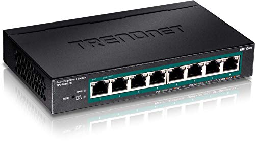 TRENDnet TPE-TG82ES 8-Port-Gigabit-EdgeSmart-PoE + -Switch, 8-Gigabit-PoE + -Ports, 64-W-PoE-Leistungsbudget, verwalteter PoE + -Switch, wandmontierbar von TRENDnet