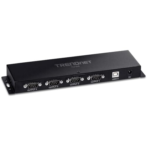 TRENDnet TU-S4, 4-Port USB zu Seriell RS232 Hub, Schwarz TRENDnet TU-S4, 4-Port USB zu Seriell RS232 Hub, Schwarz von TRENDnet