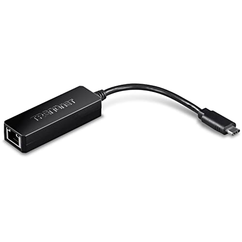 TRENDnet TUC-ETGUSB Type-C zu Gigabit Ethernet LAN Wired Netzwerk Adapter für Windows & Mac, Kompatibel mit Windows 10, und Mac OS X 10.6 und höher, Energiesparend, 5 inch Länge von TRENDnet