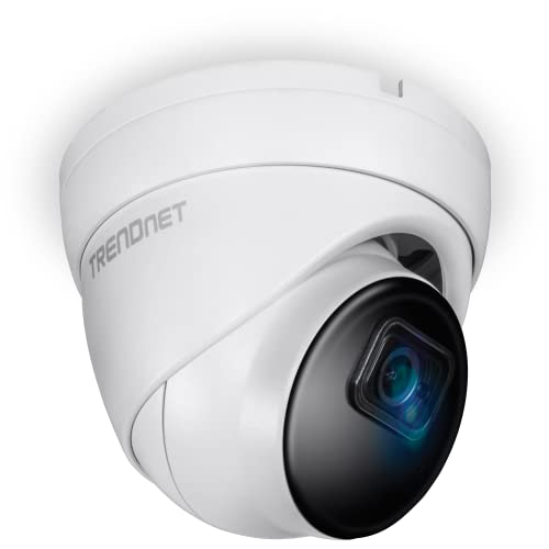 TRENDnet TV-IP1515PI Indoor Outdoor 5 MP H.265 PoE IR Fixed Turret Netzwerkkamera, IP66-Gehäuse, IR-Nachtsicht bis zu 30 m (98 Fuß), Sicherheitsüberwachungskamera, microSD-Kartensteckplatz, Weiß von TRENDnet