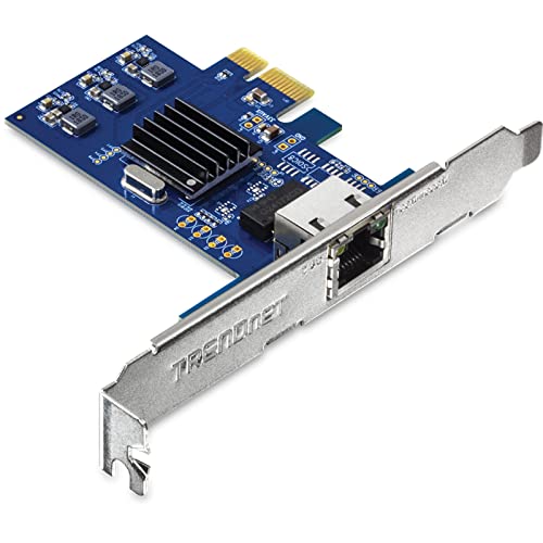 TRENDnet TEG-25GECTX PCIe 2.5Gbase-T Netzwerkadapter, Konvertiert PCie Slot in 2.5G Ethernet Port, 802.1Q VLAN Tagging, Standard und diskrete Medien inklusive, 9KB Jumbo Frames von TRENDnet