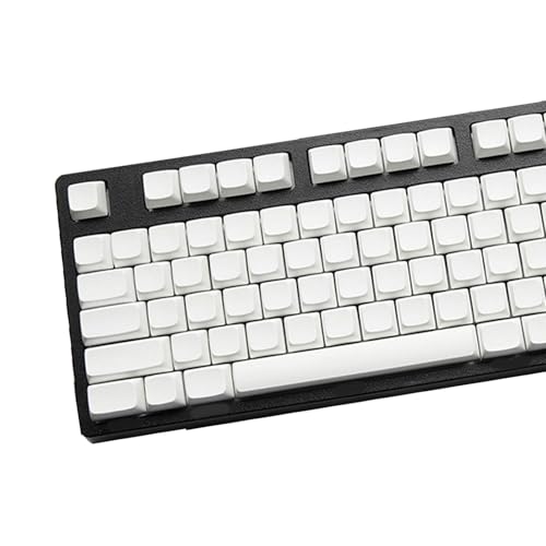 Customizeds PBTs Rohlinge weiße Tastenkappen XDA Höhe nicht drucken Tastenabdeckungen Ersatz für mechanische Tastaturen von TRHEEE