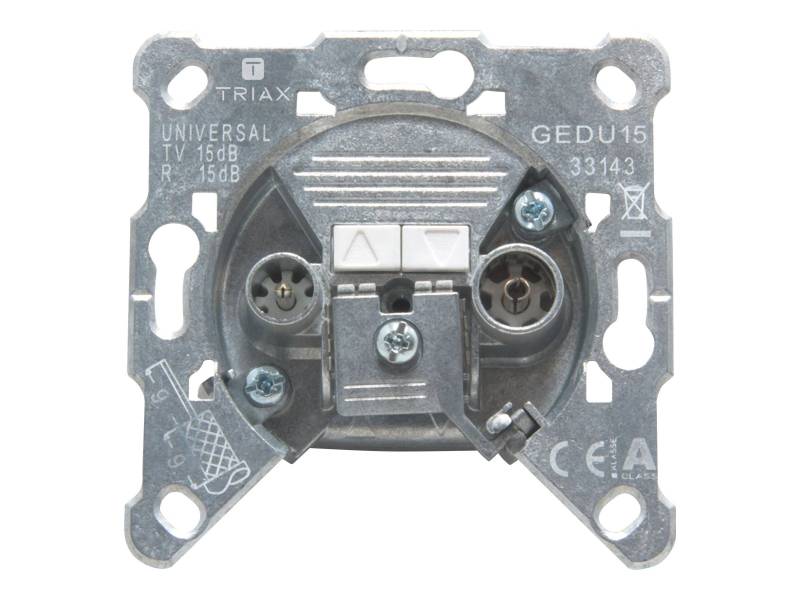 TRIAX Univers. Antennensteckdose GEDU 15 15dB Anschlussdämpfung 306212 von TRIAX GmbH