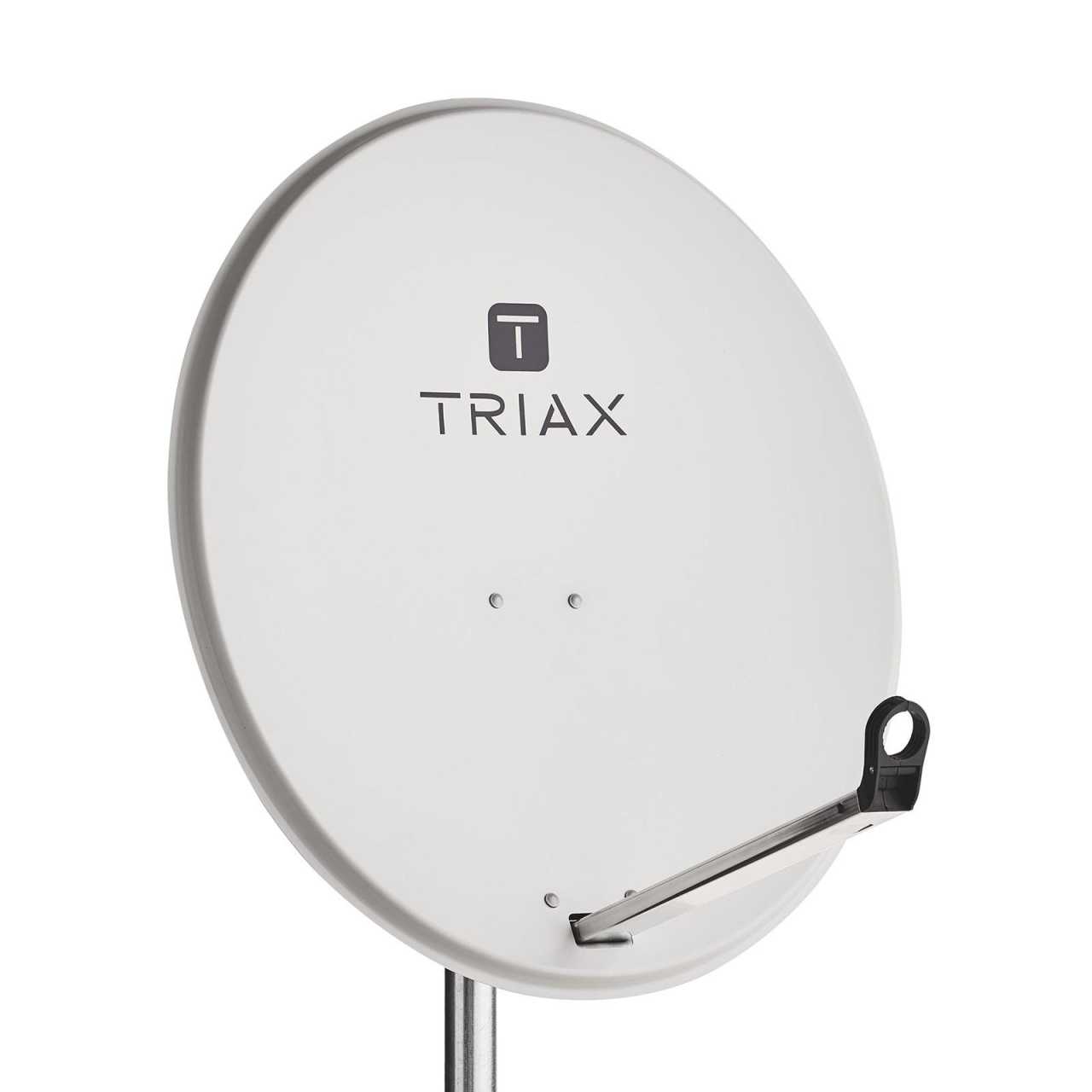 TRIAX TDS 100LG Sat Antenne Stahl 100cm Lichtgrau Satelliten Spiegel RAL 7035 von TRIAX