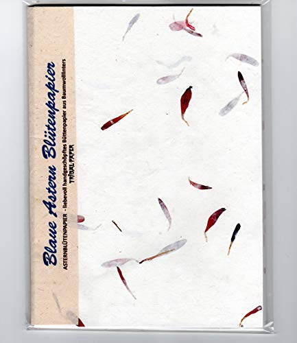 paperfreak: AsternblütenPapier > Liebesbriefpapier < handgeschöpft 'A5' 16 Bogen Büttenpapier für Handschrift und Drucker Echtblütenpapier von TRIBAL PAPER