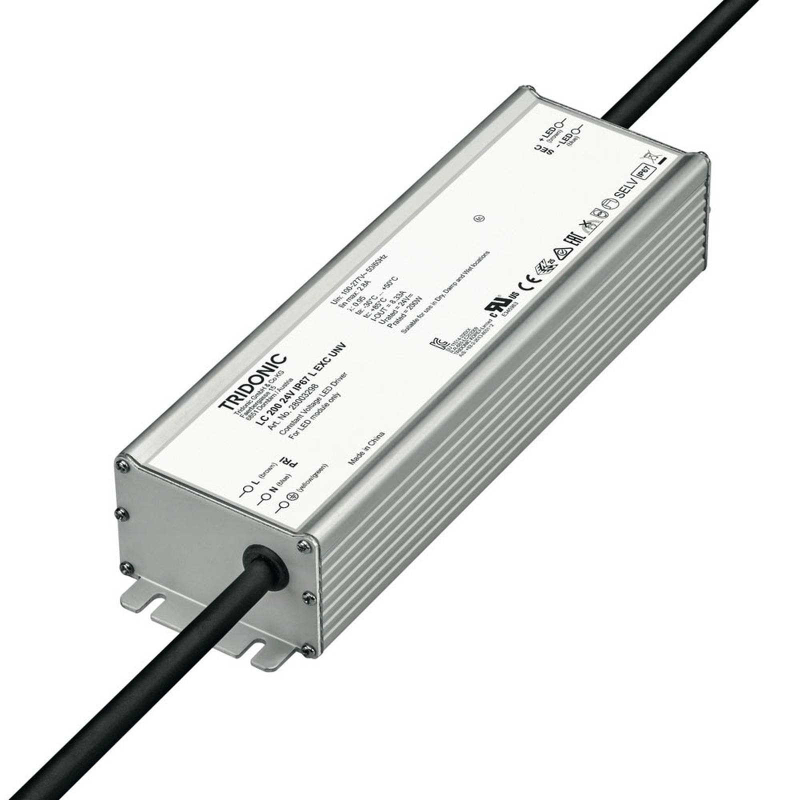 TRIDONIC LED-Treiber LC 200W 24V IP67 L EXC UNV TRIDONIC LED-Treiber LC 200W 24V IP67 L EXC UNV von TRIDONIC