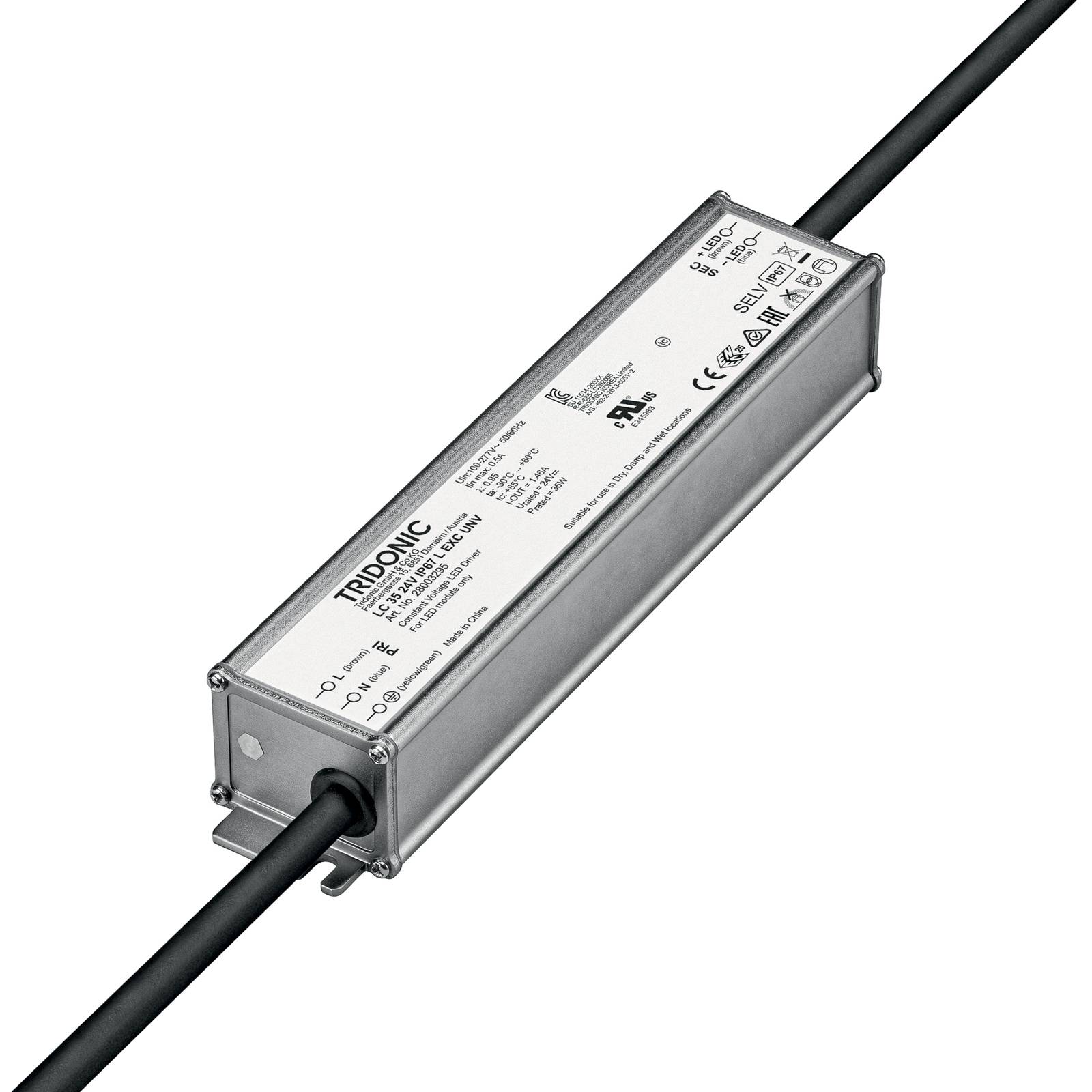TRIDONIC LED-Treiber LC 35W 24V IP67 L EXC UNV TRIDONIC LED-Treiber LC 35W 24V IP67 L EXC UNV von TRIDONIC