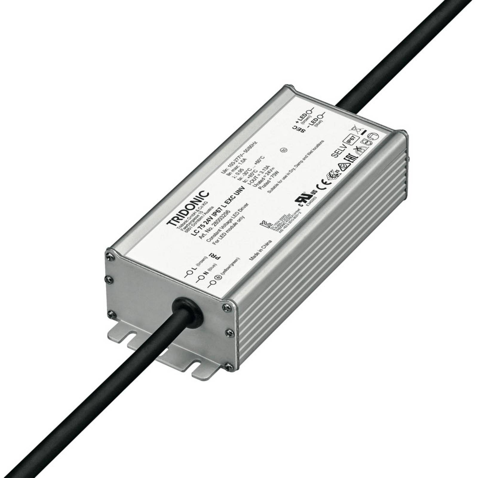 TRIDONIC LED-Treiber LC 75W 24V IP67 L EXC UNV TRIDONIC LED-Treiber LC 75W 24V IP67 L EXC UNV von TRIDONIC
