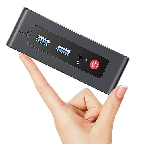 TRIGKEY Mini-PC, Intel Alder-Lake N100 der 12. Gen (4C/4T, bis zu 3,4GHz), 16G DDR4 500G SSD, Dual-HDMI-4K@60-Hz-Ausgang, WiFi-6, BT 5.2, automatisches Einschalten, Wake-on-LAN, Mini-Desktop-Computer von TRIGKEY