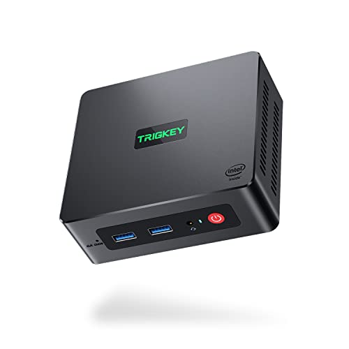 TRIGKEY Mini-PC, Intel N95 der 12. Generation (bis zu 3,4 GHz), 16 GB DDR4 500 GB SSD, G4 Mini-Desktop-Computer, Dual-HDMI-4K-Ausgang/Dual-Screen-Display/WiFi-5 / BT4.2 / 1000M LAN von TRIGKEY