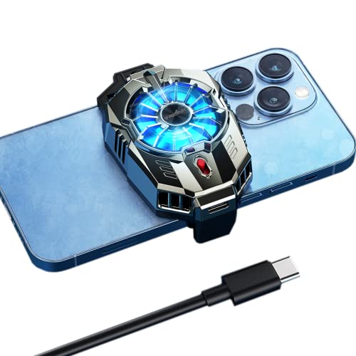 TRILINK Phone Cooler for Gaming, Universal Handy Kühler mit zwei Kühlmodi, Handy Kühlung Fan für iPhone Android Smartphone von 4,5 bis 7 Zoll, Handykühler Lüfter für Live-Streaming Vlog Tiktok von TRILINK