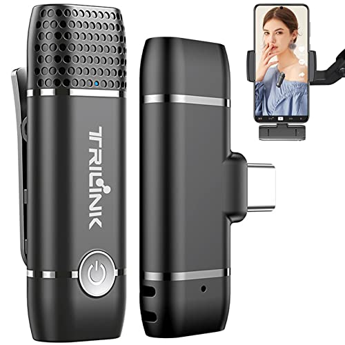 TRILINK USB-C Lavalier-Mikrofon Kabellos, Mini Ansteckmikrofon Kompatibel mit iPad Pro, Google, Samsung und mehr Type-C Handy/Tablet/Laptop, Wireless Microphone für Streaming YouTube Facebook TikTok TRILINK USB-C Lavalier-Mikrofon Kabellos, Mini Ansteckmikrofon Kompatibel mit iPad Pro, Google, Samsung und mehr Type-C Handy/Tablet/Laptop, Wireless Microphone für Streaming YouTube Facebook TikTok von TRILINK