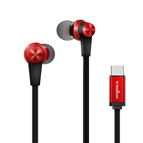 TriLink USB Typ C Ohrhörer (Hi-Res & DAC Chipsatz) In Ear Kopfhörer mit Mikrofon für iPad Pro/MacBook/Air, Huawei P30/P20/Mate20/10/Pro, OnePlus 6/6T/5/5T, Xiaomi, Google Pixel 3/3XL/2/2XL, HTC U12/11 von TRILINK