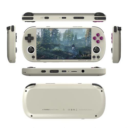 TRIMUI Smart Pro Handheld Spielekonsole, Linux Open Source, WLAN & Bluetooth, 26 Konsolengenerationen, Stereo-Lautsprecher, 3 Farben (Grau) von TRIMUI