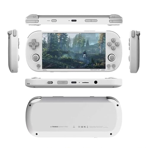 TRIMUI Smart Pro Handheld Spielekonsole, Linux Open Source, WLAN & Bluetooth, 26 Konsolengenerationen, Stereo-Lautsprecher, 3 Farben (Weiß) von TRIMUI
