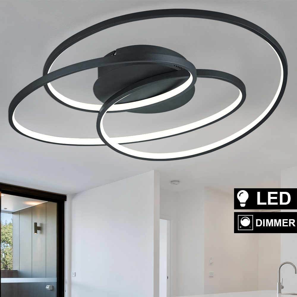LED Deckenlampe, Ring Design, Switch Dimmer, L 60 cm, GALE von TRIO