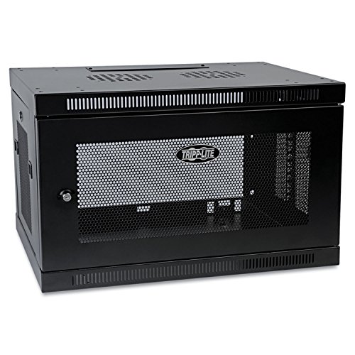 Tripp Lite by Eaton SmartRack 6U Mini-Wandgehäuse mit geringer Bautiefe für Switch-Tiefe (Schwarz) (SRW6U) von TRIPP LITE