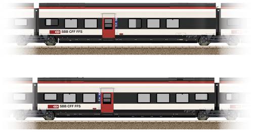 TRIX H0 23282 H0 Ergänzungsset 2 zu Giruno der SBB D(B9) 2.Klasse und E(B8) 2.Klasse von TRIX H0