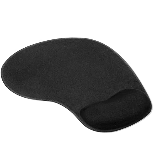 TRIXES Komfort-Mousepad Gel Mauspad mit Gel-Handgelenkauflage Schwarz von TRIXES