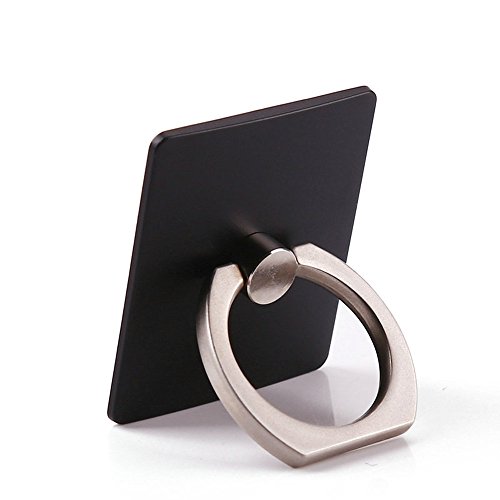 TRIXES Universal-Handy-Ring-Ständer, 360-Grad-Bildschirmhalterung und Halterung, Schwarz, matt, 2 Stück von TRIXES