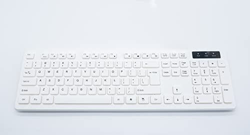 TRIXES weiße USB-Tastatur für Windows oder Mac Plug & Play mit Staubabdeckung von TRIXES