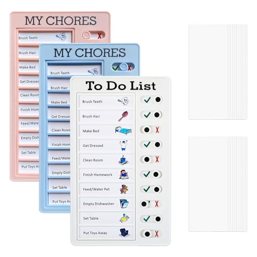 TRKETK 3 Stück Memo Checklist Boards, Meine Aufgaben To Do Listentafel Tagesplan Aufgabentabelle Abnehmbare Aufgabenplanungstafeln aus Kunststoff mit 20 Leeren Papierkarten für Kinder und Erwachsene TRKETK 3 Stück Memo Checklist Boards, Meine Aufgaben To Do Listentafel Tagesplan Aufgabentabelle Abnehmbare Aufgabenplanungstafeln aus Kunststoff mit 20 Leeren Papierkarten für Kinder und Erwachsene von TRKETK