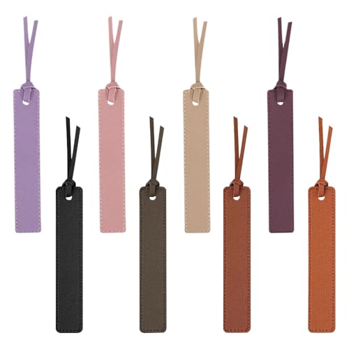 TRKETK 8 Stück Leder-Lesezeichen Personalisiertes Leder-Lesezeichen Lesezeichen mit Lederseil Mehrfarbig Lesezubehör Leser für Buchliebhaber Muttertag Bücherwurm Geschenk TRKETK 8 Stück Leder-Lesezeichen Personalisiertes Leder-Lesezeichen Lesezeichen mit Lederseil Mehrfarbig Lesezubehör Leser für Buchliebhaber Muttertag Bücherwurm Geschenk von TRKETK