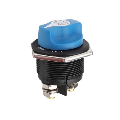 Autobatterie-Rennschalter 50 100 200 300A blau Batterietrennschalter Isolator Cut Off Switch Kit for Wohnmobil, Motorrad, LKW, Boot(200A) von TROIOIUM