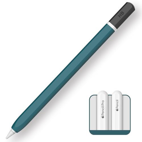 TRONWIN Apple Pencil Pro hülle，Case für Apple Pencil Pro and 2. Generation Hülle Silikon Schutzhülle Perfekter Grip Skin Kompatibel mit Apple Pencil 2. Generation (Dunkelgrün) von TRONWIN