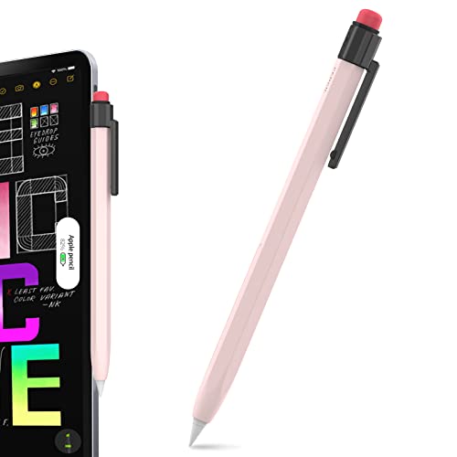 TRONWIN Klassische Hülle für Apple Pencil 2. Generation Silikonhülle Apple Pencil pro Anti-Rutsch Schutzhülle kompatibel mit Apple Pencil 2. Generation für iPad Pro (Rosa) von TRONWIN