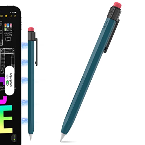 TRONWIN Klassische Hülle für Apple Pencil 2. Generation Silikonhülle Apple Pencil Pro Anti-Rutsch Schutzhülle kompatibel mit Apple Pencil 2. Generation für iPad Pro (Tiefgrün) von TRONWIN