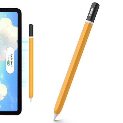 TRONWIN Silikon Apple Pencil Hülle Case für Apple Pencil 2. Generation Hülle Silikon Schutzhülle Perfekter Grip Skin Kompatibel mit Apple Pencil 2. Generation (Gelb) von TRONWIN