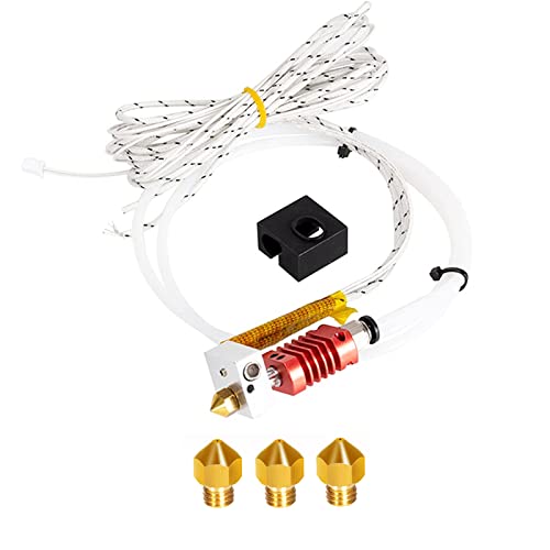 MK10 Extruder Hot End Kit, 3 Stücke 0,4 mm 3D-Drucker-Düsen mit Aluminium Heizblock, NTC 100K Ohm Thermistor, 1m PTFE Schlauch 24V 50W, Kompatibel mit 3D-Drucker-Extruderteile X5SA/X5SA PRO/XY-2PRO MK10 Extruder Hot End Kit, 3 Stücke 0,4 mm 3D-Drucker-Düsen mit Aluminium Heizblock, NTC 100K Ohm Thermistor, 1m PTFE Schlauch 24V 50W, Kompatibel mit 3D-Drucker-Extruderteile X5SA/X5SA PRO/XY-2PRO von TRONXY