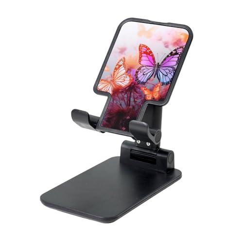TRSGKSQP Faltbarer Handy-Ständer für Schreibtisch, Winkel, höhenverstellbar, tragbar, Handyhalterung, Farbe, Schmetterling, Blume, Desktop-Dock-Tablet-Ständer, kompatibel mit allen Handys TRSGKSQP Faltbarer Handy-Ständer für Schreibtisch, Winkel, höhenverstellbar, tragbar, Handyhalterung, Farbe, Schmetterling, Blume, Desktop-Dock-Tablet-Ständer, kompatibel mit allen Handys von TRSGKSQP