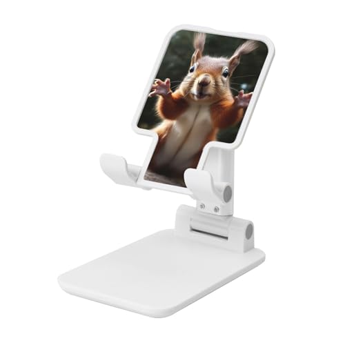 TRSGKSQP Faltbarer Handy-Ständer für Schreibtisch, Winkel, höhenverstellbar, tragbar, für Handy, Eichhörnchen, lustiges Tier, Desktop-Dock, Tablet-Ständer, kompatibel mit allen Handys TRSGKSQP Faltbarer Handy-Ständer für Schreibtisch, Winkel, höhenverstellbar, tragbar, für Handy, Eichhörnchen, lustiges Tier, Desktop-Dock, Tablet-Ständer, kompatibel mit allen Handys von TRSGKSQP