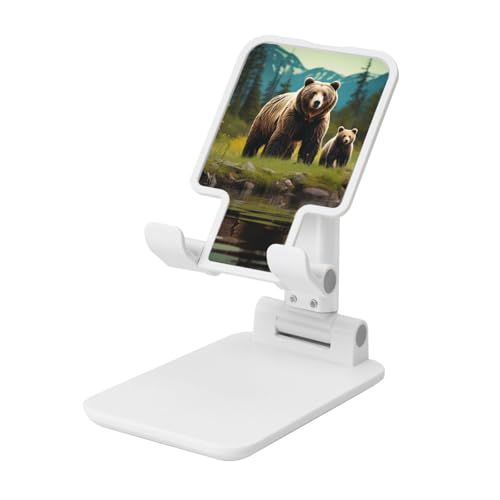 TRSGKSQP Faltbarer Telefonständer für Schreibtisch, Winkel, höhenverstellbar, Handy-Halterung, tragbar, für Fluss, Bär, Mutter, Desktop-Dock, Tablet-Ständer, kompatibel mit allen Handys TRSGKSQP Faltbarer Telefonständer für Schreibtisch, Winkel, höhenverstellbar, Handy-Halterung, tragbar, für Fluss, Bär, Mutter, Desktop-Dock, Tablet-Ständer, kompatibel mit allen Handys von TRSGKSQP