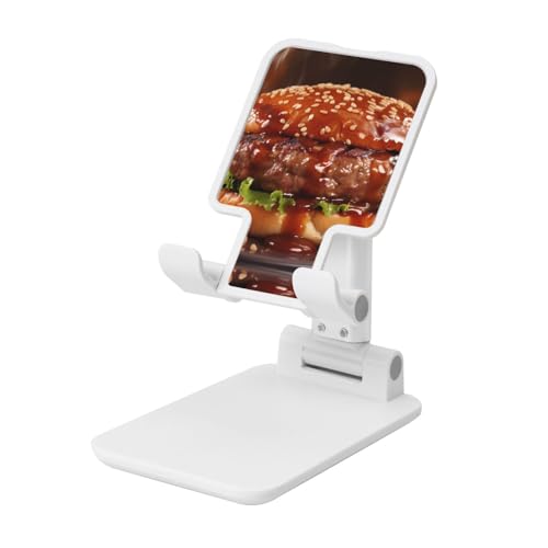 TRSGKSQP Faltbarer Telefonständer für Schreibtisch, Winkel, höhenverstellbar, Handy-Halterung, tragbare Handyhalterung, Hamburger, Steak, Fast Food, Desktop-Dock, Tablet-Ständer, kompatibel mit allen TRSGKSQP Faltbarer Telefonständer für Schreibtisch, Winkel, höhenverstellbar, Handy-Halterung, tragbare Handyhalterung, Hamburger, Steak, Fast Food, Desktop-Dock, Tablet-Ständer, kompatibel mit allen von TRSGKSQP