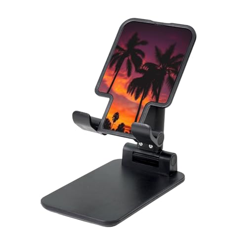 TRSGKSQP Faltbarer Telefonständer für Schreibtisch, Winkel, höhenverstellbar, Handy-Halterung, tragbare Handyhalterung, Palme, Sonnenuntergang, Desktop-Dock, Tablet-Ständer, kompatibel mit allen TRSGKSQP Faltbarer Telefonständer für Schreibtisch, Winkel, höhenverstellbar, Handy-Halterung, tragbare Handyhalterung, Palme, Sonnenuntergang, Desktop-Dock, Tablet-Ständer, kompatibel mit allen von TRSGKSQP