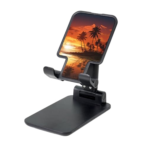 TRSGKSQP Faltbarer Telefonständer für Schreibtisch, Winkel, höhenverstellbar, Handy-Halterung, tragbare Handyhalterung, Palme, Sonnenuntergang, Desktop-Dock, Tablet-Ständer, kompatibel mit allen TRSGKSQP Faltbarer Telefonständer für Schreibtisch, Winkel, höhenverstellbar, Handy-Halterung, tragbare Handyhalterung, Palme, Sonnenuntergang, Desktop-Dock, Tablet-Ständer, kompatibel mit allen von TRSGKSQP