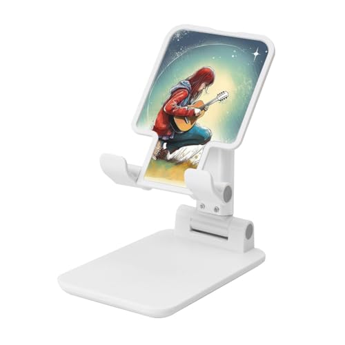 TRSGKSQP Faltbarer Telefonständer für Schreibtisch, Winkel, höhenverstellbar, Handyhalterung, tragbare Handyhalterung, Gitarre, Mädchen, Desktop-Dock, Tablet-Ständer, kompatibel mit allen Handys TRSGKSQP Faltbarer Telefonständer für Schreibtisch, Winkel, höhenverstellbar, Handyhalterung, tragbare Handyhalterung, Gitarre, Mädchen, Desktop-Dock, Tablet-Ständer, kompatibel mit allen Handys von TRSGKSQP
