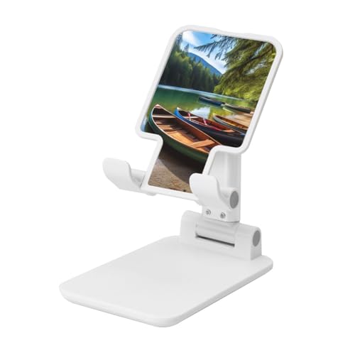TRSGKSQP Faltbarer Telefonständer für Schreibtisch, Winkel, höhenverstellbar, Handyhalterung, tragbare Handyhalterung, See mit Booten, Kanus, Park, Desktop-Dock, Tablet-Ständer, kompatibel mit allen TRSGKSQP Faltbarer Telefonständer für Schreibtisch, Winkel, höhenverstellbar, Handyhalterung, tragbare Handyhalterung, See mit Booten, Kanus, Park, Desktop-Dock, Tablet-Ständer, kompatibel mit allen von TRSGKSQP