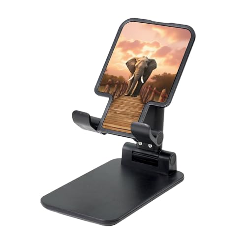 TRSGKSQP Faltbarer Telefonständer für Schreibtisch, Winkel, höhenverstellbar, tragbar, Handyhalterung, Elefant auf einer Brücke, Desktop-Dock, Tablet-Ständer, kompatibel mit allen Handys TRSGKSQP Faltbarer Telefonständer für Schreibtisch, Winkel, höhenverstellbar, tragbar, Handyhalterung, Elefant auf einer Brücke, Desktop-Dock, Tablet-Ständer, kompatibel mit allen Handys von TRSGKSQP