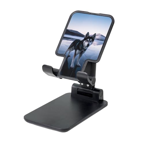 TRSGKSQP Faltbarer Telefonständer für Schreibtisch, Winkel, höhenverstellbar, tragbare Handyhalterung, Husky-Hund auf einem gefrorenen See, Desktop-Dock, Tablet-Ständer, kompatibel mit allen Handys TRSGKSQP Faltbarer Telefonständer für Schreibtisch, Winkel, höhenverstellbar, tragbare Handyhalterung, Husky-Hund auf einem gefrorenen See, Desktop-Dock, Tablet-Ständer, kompatibel mit allen Handys von TRSGKSQP