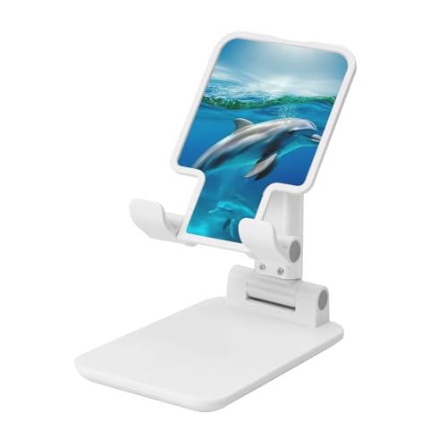 TRSGKSQP Faltbarer Telefonständer für Schreibtisch, Winkel, höhenverstellbar, tragbare Handyhalterung, schwimmender Delphin im blauen Meer, Desktop-Dock, Tablet-Ständer, kompatibel mit allen Handys TRSGKSQP Faltbarer Telefonständer für Schreibtisch, Winkel, höhenverstellbar, tragbare Handyhalterung, schwimmender Delphin im blauen Meer, Desktop-Dock, Tablet-Ständer, kompatibel mit allen Handys von TRSGKSQP