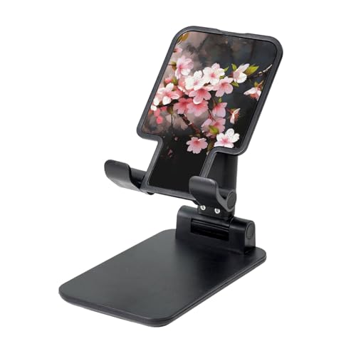 TRSGKSQP Faltbarer Telefonständer für den Schreibtisch, winkelverstellbar, höhenverstellbar, tragbare Handyhalterung, verführerische Kirschblüten, Desktop-Dock, Tablet-Ständer, kompatibel mit allen TRSGKSQP Faltbarer Telefonständer für den Schreibtisch, winkelverstellbar, höhenverstellbar, tragbare Handyhalterung, verführerische Kirschblüten, Desktop-Dock, Tablet-Ständer, kompatibel mit allen von TRSGKSQP