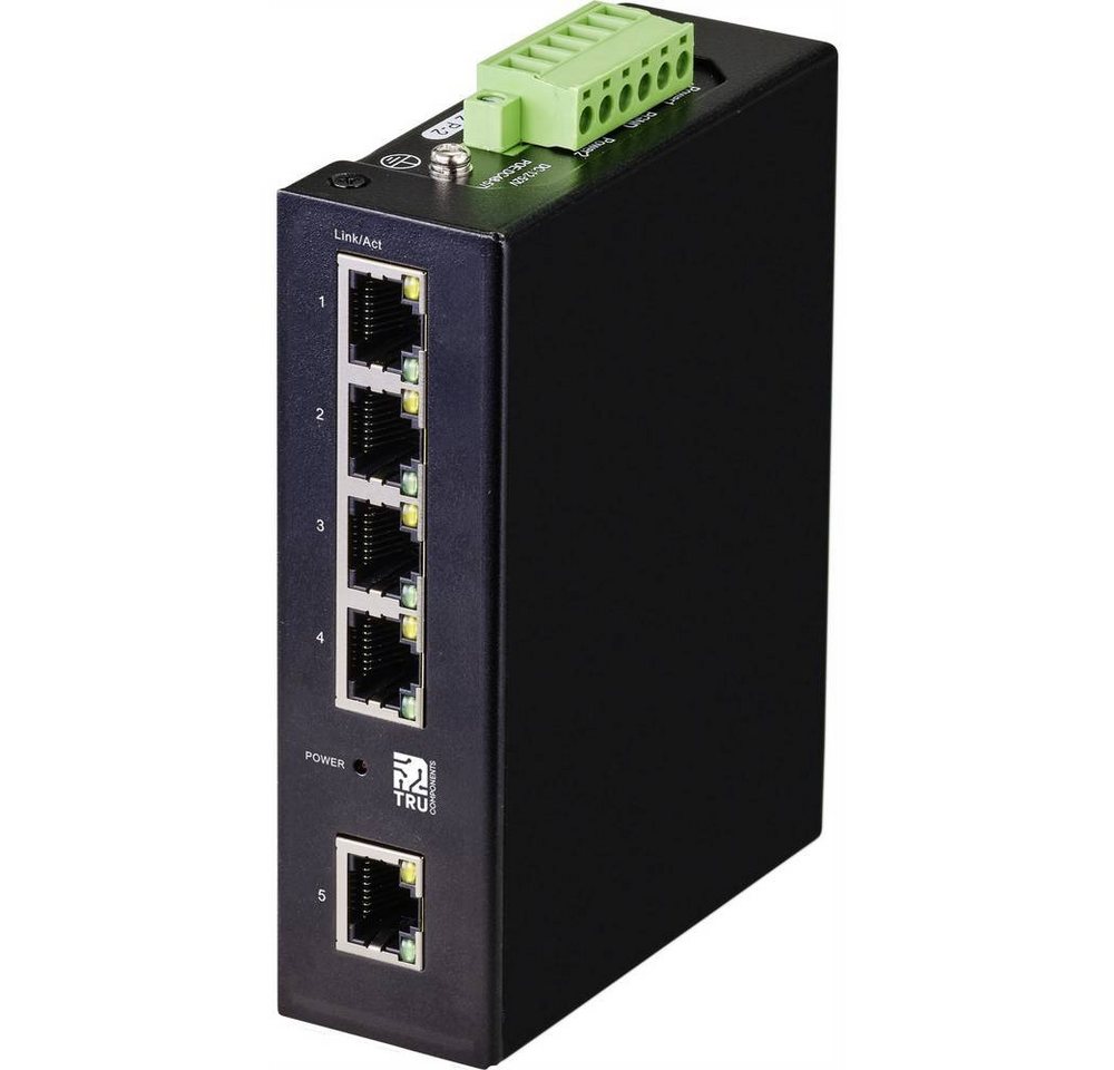 TRU COMPONENTS Industrial-Ethernet-Switch, 5 Ports 1000Base-T Netzwerk-Switch von TRU COMPONENTS