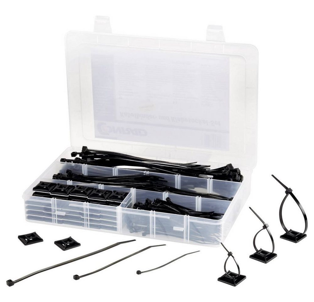 TRU COMPONENTS Kabelbinder Kabelbinder- und Klebesockel-Set von TRU COMPONENTS