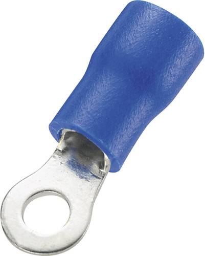 TRU COMPONENTS 738208 Ringkabelschuh Querschnitt (max.)=2.50mm² Loch-Ø=10.5mm Teilisoliert Blau 10 von TRU Components